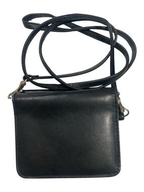 Wilsons Leather Black Mini Crossbody Wallet Purse Y2K Minimalist 90s inspired